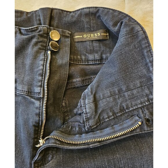 Guess Jeans Women Sz 25 Stretch Mid Rise Skinny Leg Black Y2K - Picture 4 of 16